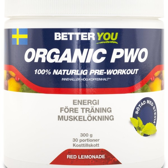 BETTER YOU Better You Organic PWO 300g Red lemonad