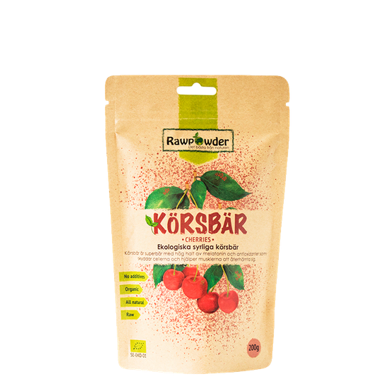 Körsbär, Ekologiska syrliga Körsbär, 200 g