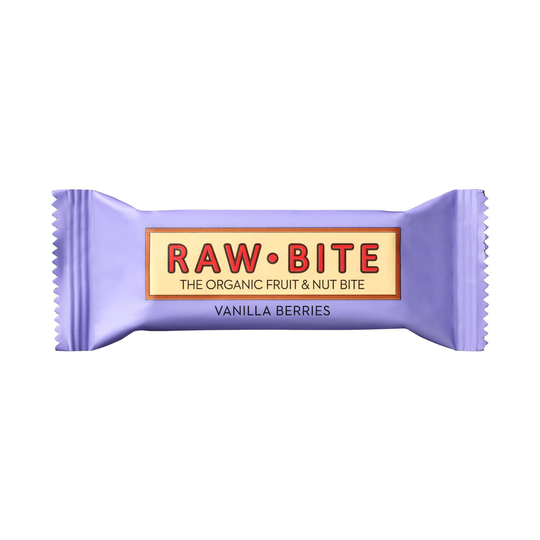 Rawbite Ekologisk Frukt- & Nötbar Bär & Vanilj, 50 g