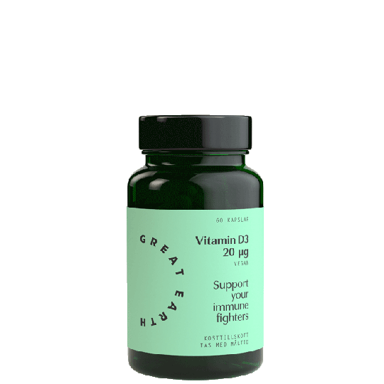 D-Vitamin vegan 20 mcg, 60 kapslar