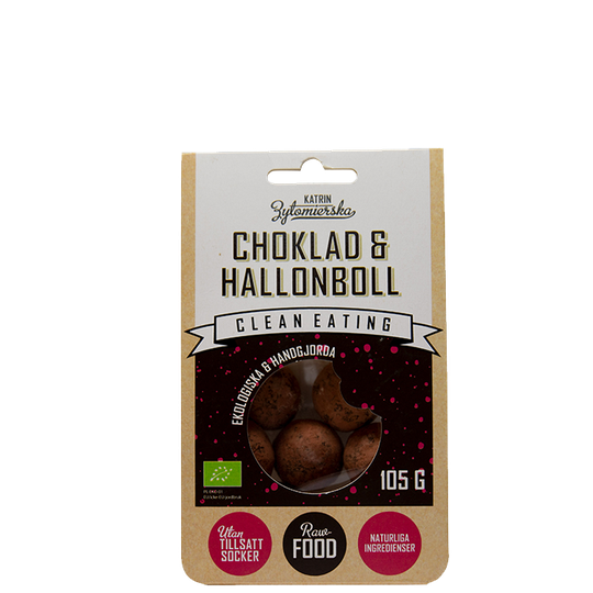 Ekologisk Choklad & Hallonboll, 105 g