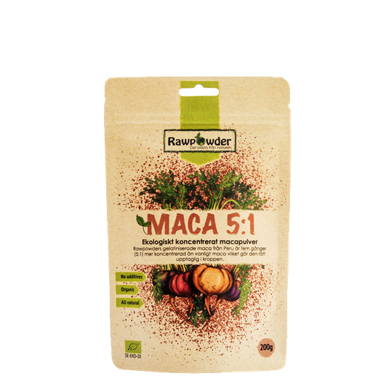 Maca, Ekologiskt koncentrerat Macapulver, 200 g