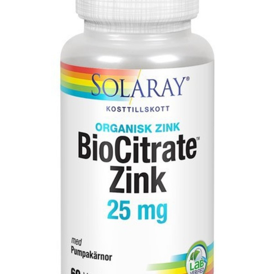 Solaray BioCitrate Zinc 60 kapslar