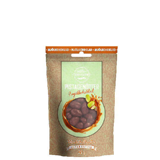 Pistagenötter i mjölkchoklad, 75 g