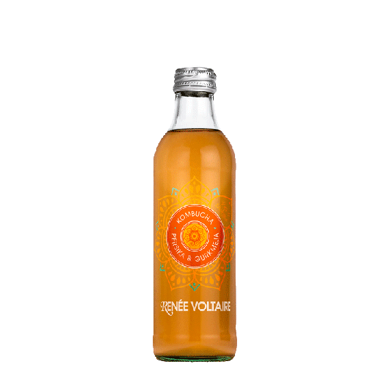 Kombucha Gurkmeja & Persika, 275 ml