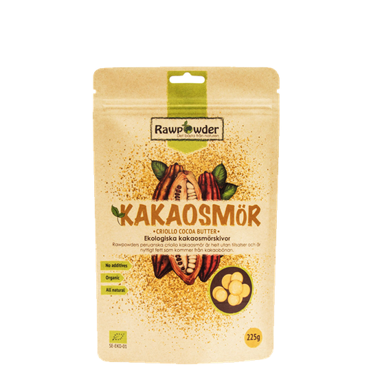 Kakaosmör, Ekologiska Kakaosmörsskivor, 225 g