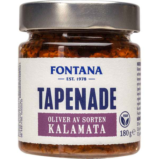 Fontana Tapenade - Oliver av sorten Kalamata 180 g