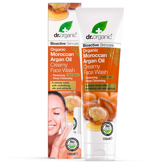 Dr. Organic Moroccan Argan Oil Creamy Face Wash, 150 ml