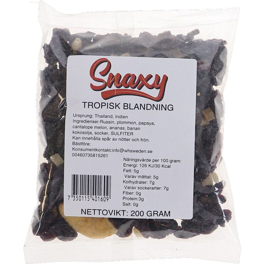 Snaxy Nöt & Torkad Frukt Blandning Tropisk