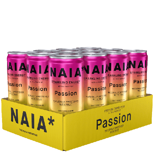 12 x NAIA* Energy Drink, 330 ml, Passion