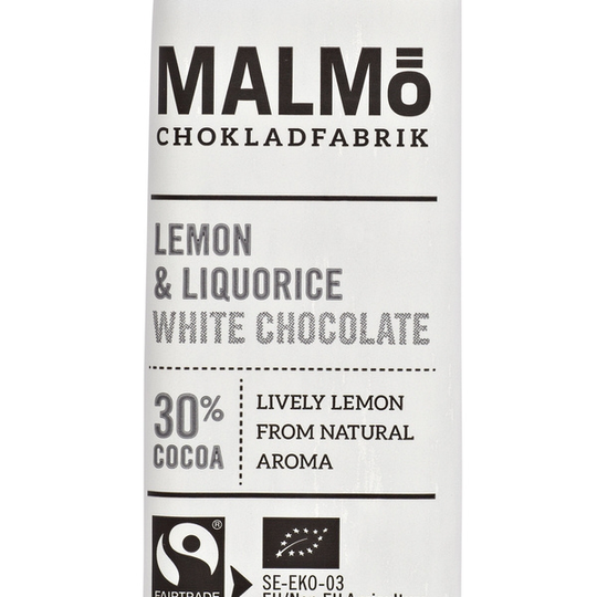 Malmö Chokladfabrik Citron & Lakrits 25 g