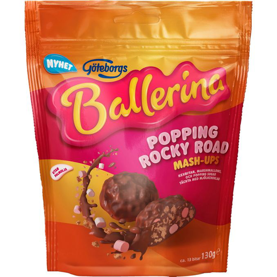 Ballerina Mash-ups Popping Rocky Road Kakor