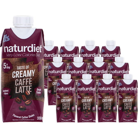 Naturdiet Måltidsersättning Shake Caffè Latte 12-pack
