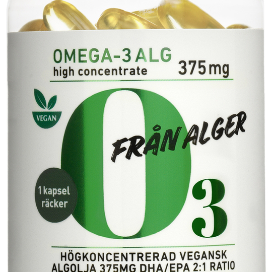 BioSalma Omega-3 av Alg 375mg DHA/EPA 100 kapslar