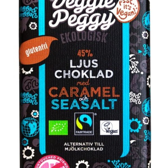 Veggie Peggy Ljus Choklad Karamell & Havssalt 85 g