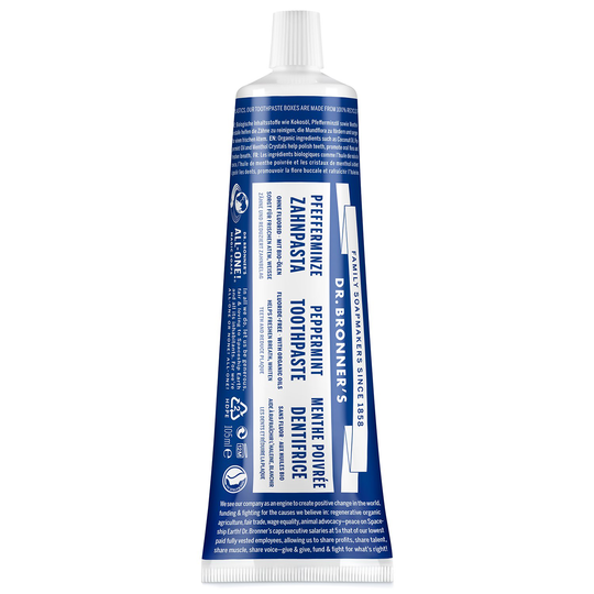 Dr. Bronner’s Peppermint Toothpaste, 105 ml