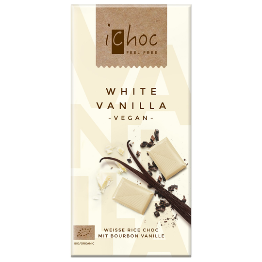 iChoc Chokladkaka Vit Vanilj, 80 g