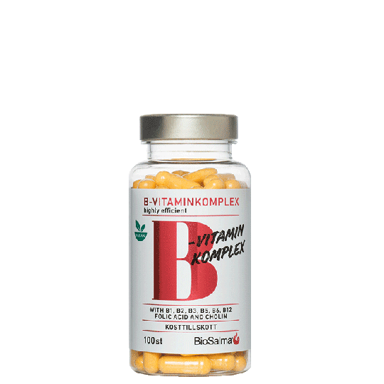 B-vitaminkomplex Carefully Selected, 100 kapslar