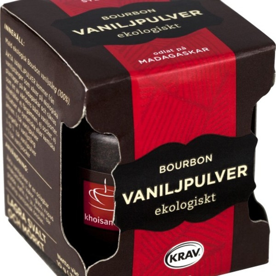 Khoisan Gourmet Äkta Bourbon Vaniljpulver EKO KRAV 10 g
