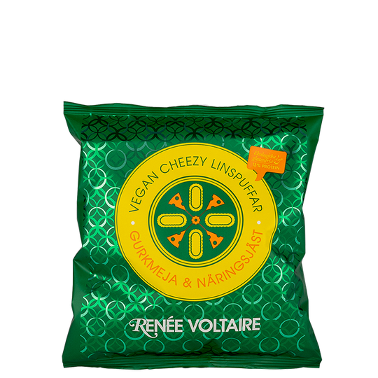 Cheezy Vegan Linspuffar- Gurkmeja & Näringsjäst, 60 g