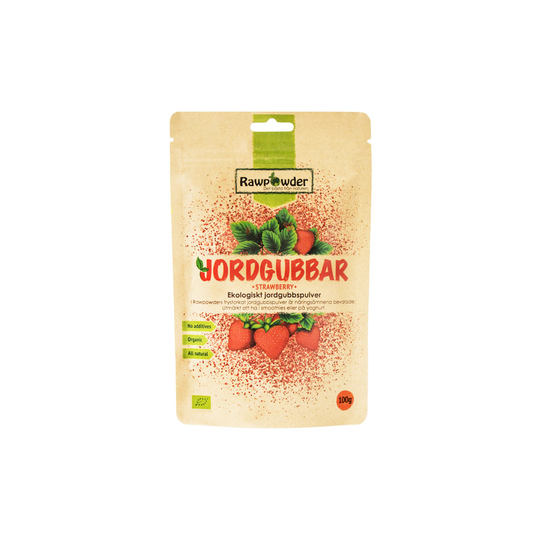 Rawpowder Ekologiskt Jordgubbspulver, 100 g