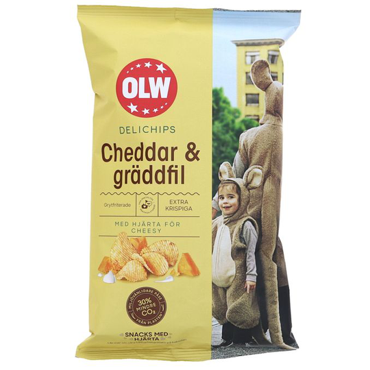 OLW Delichips Cheddar & Gräddfil