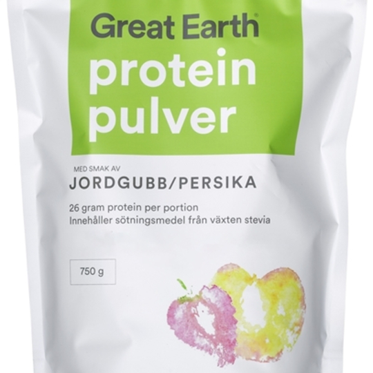 Great Earth Proteinpulver Jordgubb/Persika 750 g