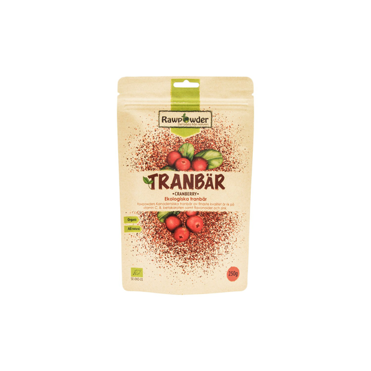 Rawpowder Ekologiska Tranbär, 250 g