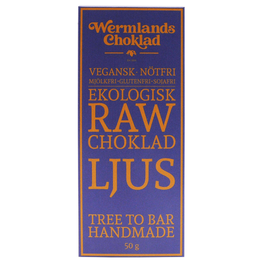 WermlandsChoklad Ekologisk Rawchoklad Ljus 60%, 50 g