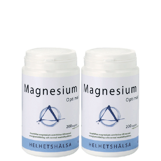 2 x Magnesium Optimal, 200 kapslar