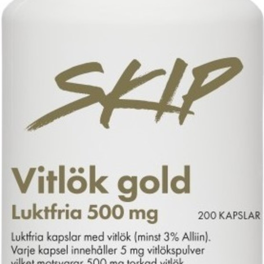 Skip Nutrition Skip Vitlök Gold 500mg 200 kapslar