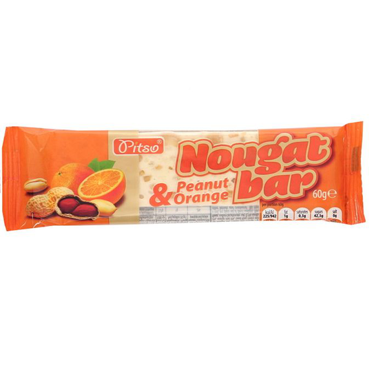 Pitso Nougatbar Jordnöt & Apelsin