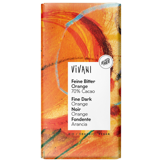 Vivani Ekologisk Mörk Choklad med Apelsin, 100 g