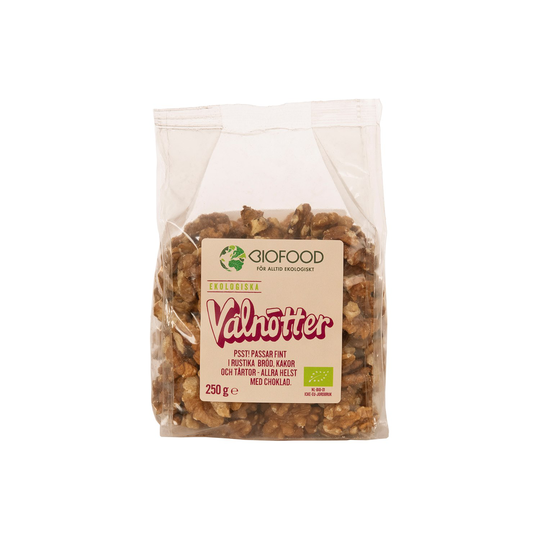 Biofood Ekologiska Valnötter Halvor, 250 g