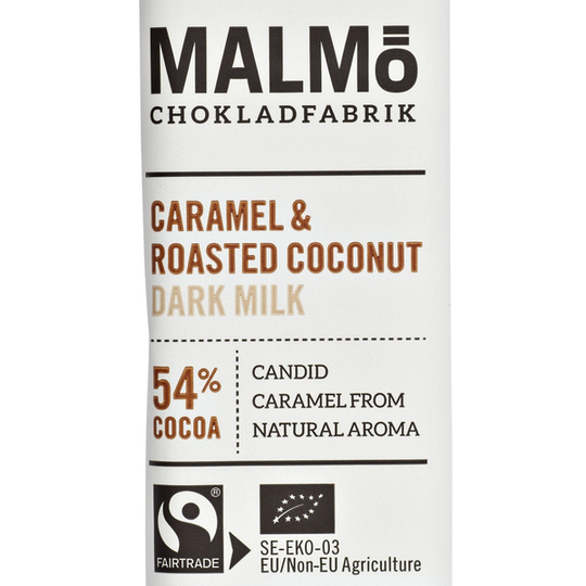 Malmö Chokladfabrik Karamell & Rostad Kokos 25 g