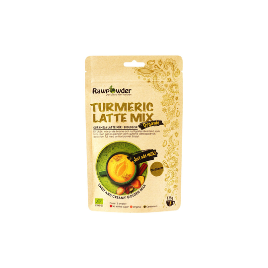 Rawpowder Ekologisk Lattemix Gurkmeja Kardemumma, 125 g