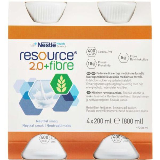 Resource 2.0+FIBRE Neutral 4 x 200 ml