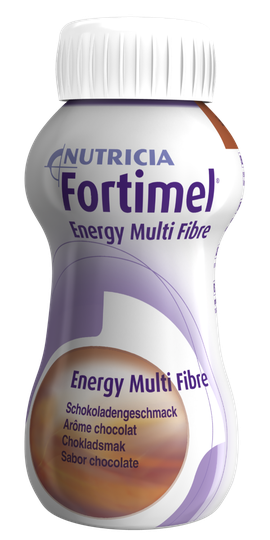 Fortimel Energy Multi Fibre, choklad, drickfärdigt kosttillägg 4 x 200 milliliter