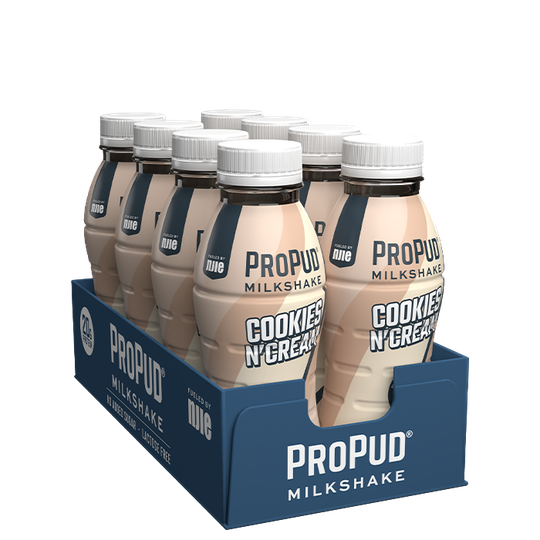 8 x ProPud Protein Milkshake, 330 ml, Cookies and Cream