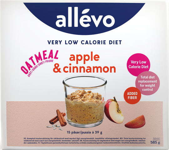 Allévo Oatmeal, Apple/Cinna, VLCD 15 st