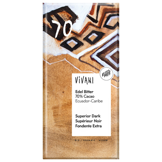 Vivani Ekologisk Mörk Choklad Ecuador 70%, 100 g