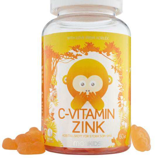 Monkids C-vitamin & Zink 60 tuggtabletter