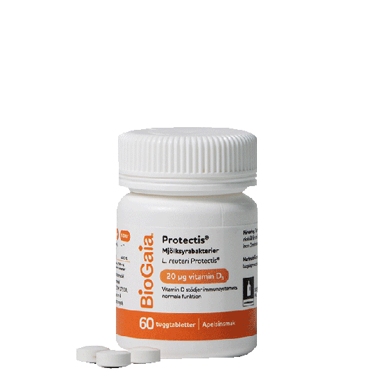 BioGaia Protectis Vitamin D3+, 60 st tuggtabletter