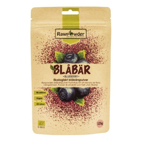 Rawpowder Blåbärspulver 125 g