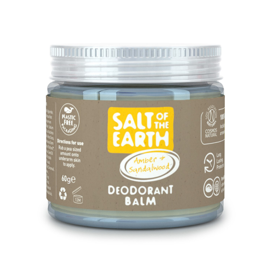 Salt of the Earth Amber & Sandalwood Natural Deodorant Balm, 60 g