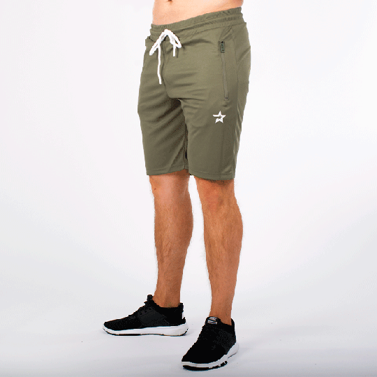 Star Mesh Shorts, Olive