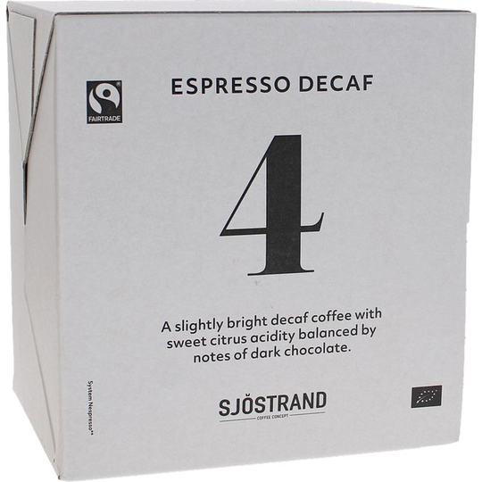 Sjöstrand Coffee N°4 Espresso Decaf Eko 100 Kapslar