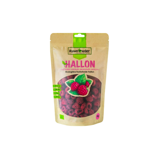 Rawpowder Ekologiska Frystorkade Hallon Hela, 50 g