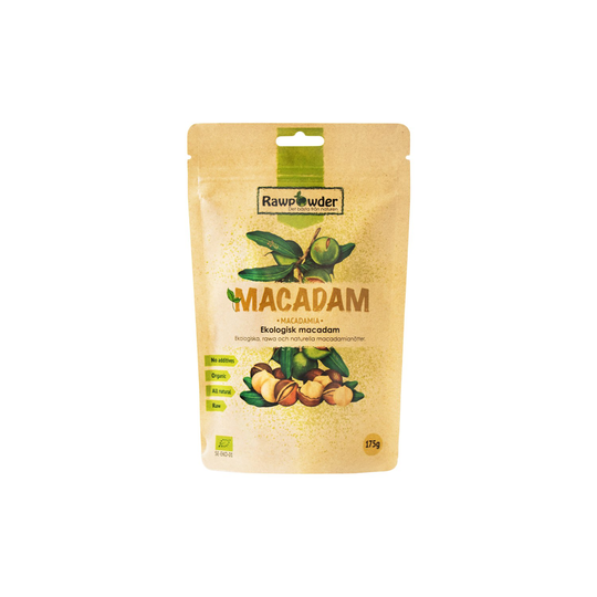 Rawpowder Ekologiska Macadamianötter, 175 g