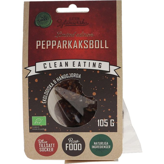 Clean Eating Rawfoodboll Pepparkaka